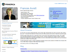 Tablet Screenshot of francesavrett.primerica.com